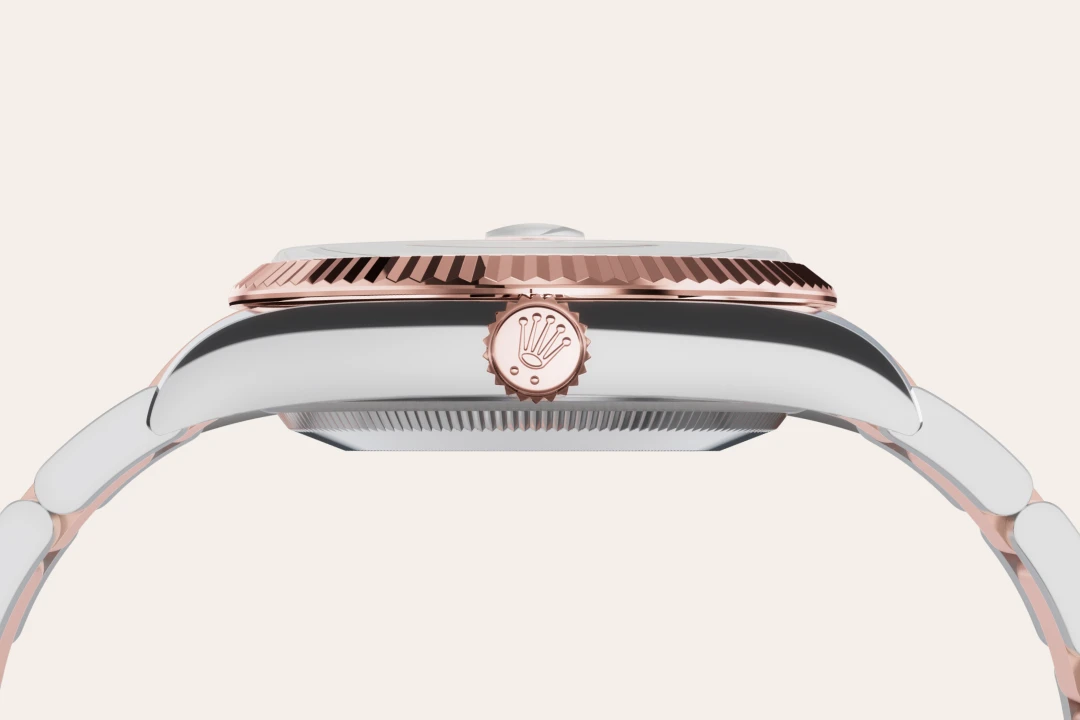 rolex datejust in everose rolesor - combination of oystersteel and everose gold, m126231-0020 - Chronolink