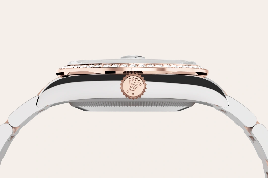 rolex datejust in everose rolesor - combination of oystersteel and everose gold, m126281rbr-0016 - Chronolink