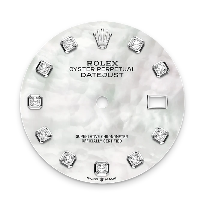 rolex datejust in white rolesor - combination of oystersteel and white gold, m126284rbr-0011 - Chronolink