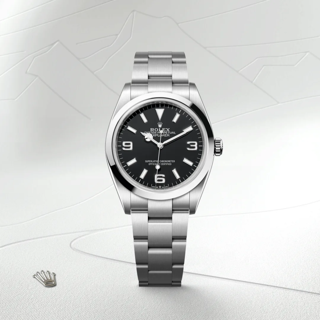 rolex explorer in oystersteel, m124270-0001 - Chronolink