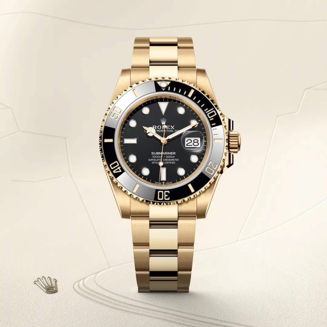 rolex submariner din aur galben de 18 carate, m126618ln-0002 - Chronolink
