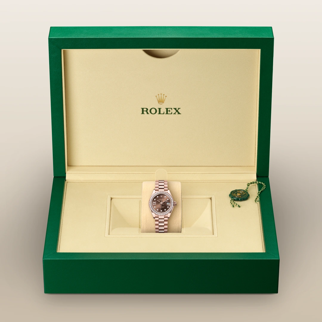rolex lady-datejust din aur everose de 18 carate, m279135rbr-0001 - Chronolink