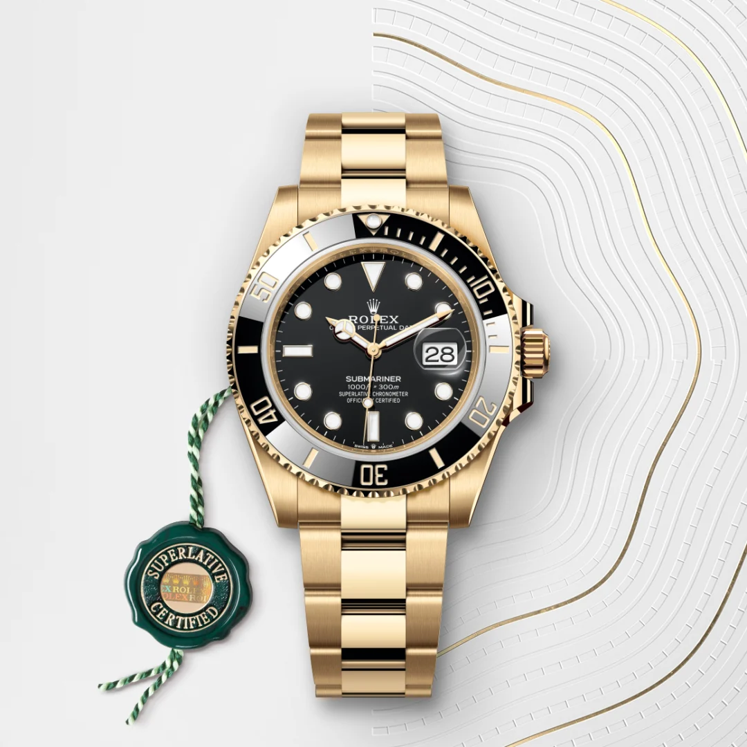 rolex submariner din aur galben de 18 carate, m126618ln-0002 - Chronolink
