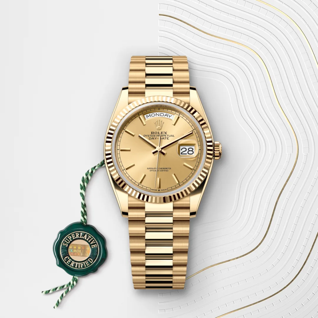 rolex day-date in 18 ct yellow gold, m128238-0045 - Chronolink