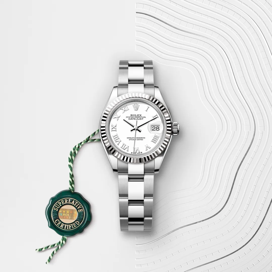 rolex lady-datejust din rolesor alb - combinație oystersteel și aur alb, m279174-0020 - Chronolink