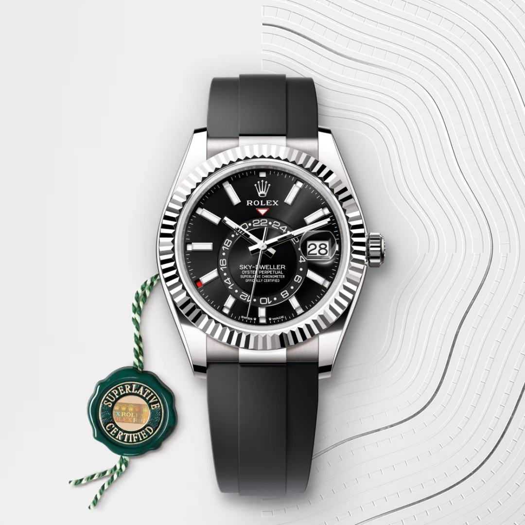 rolex sky-dweller din aur alb de 18 carate, m336239-0002 - Chronolink