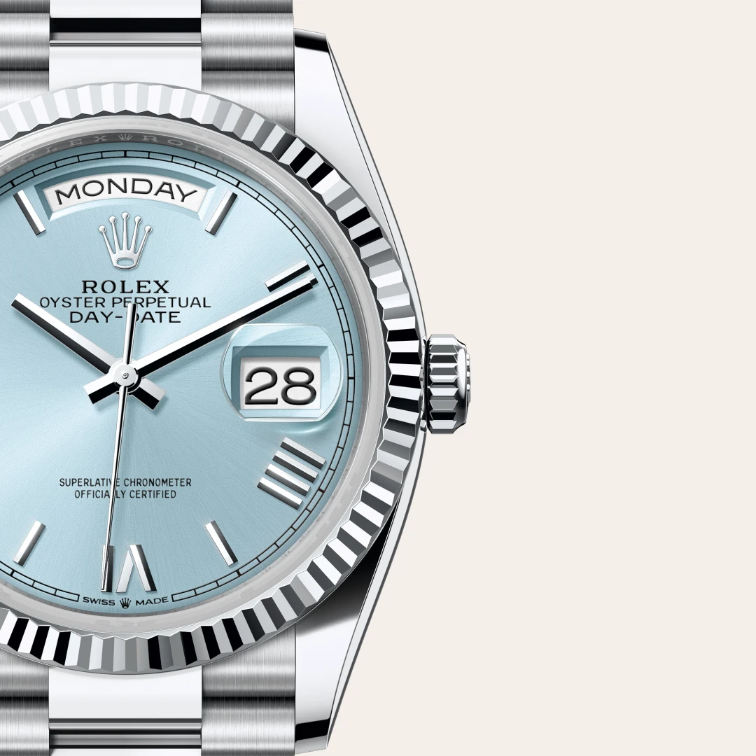 rolex day-date in platinum, m128236-0018 - Chronolink