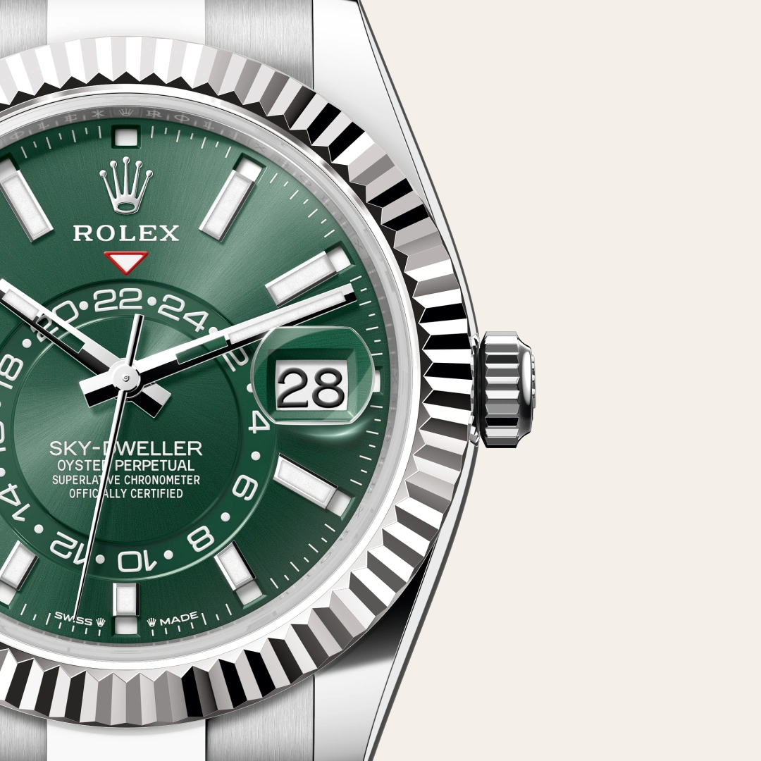 rolex sky-dweller din rolesor alb - combinație oystersteel și aur alb, m336934-0001 - Chronolink