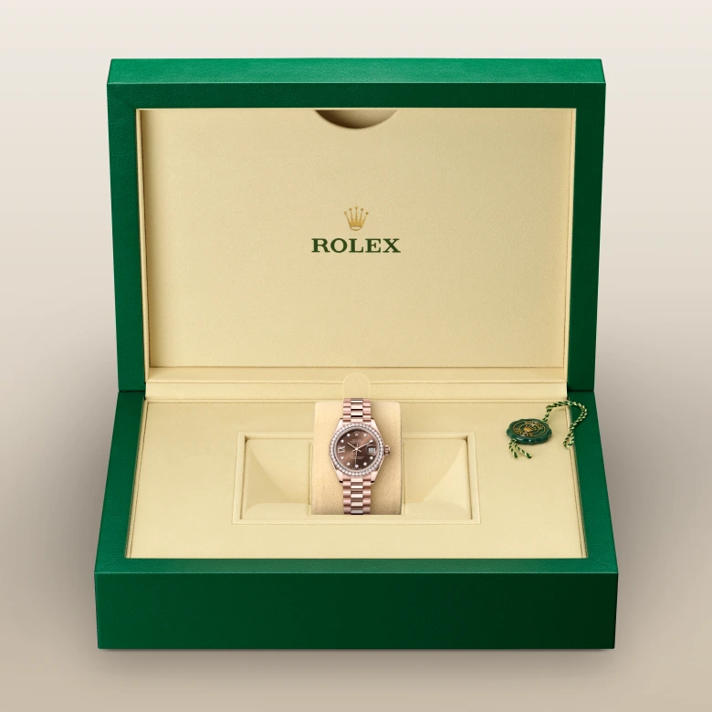 rolex lady-datejust din aur everose de 18 carate, m279135rbr-0001 - Chronolink