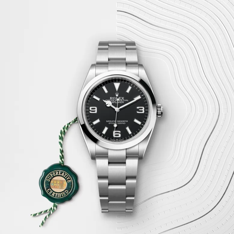 rolex explorer in oystersteel, m124270-0001 - Chronolink