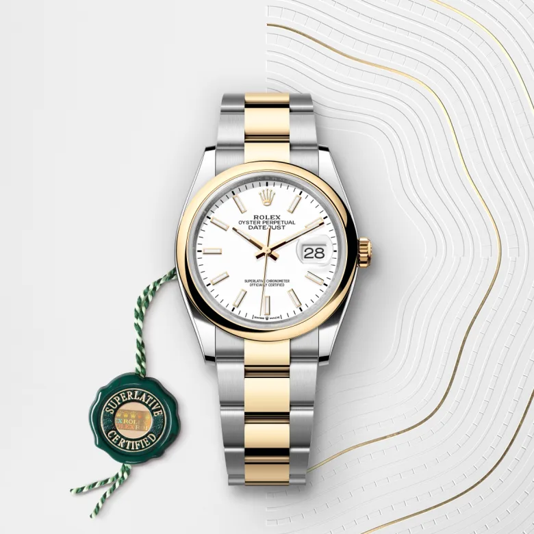 rolex datejust in yellow rolesor - combination of oystersteel and yellow gold, m126203-0020 - Chronolink