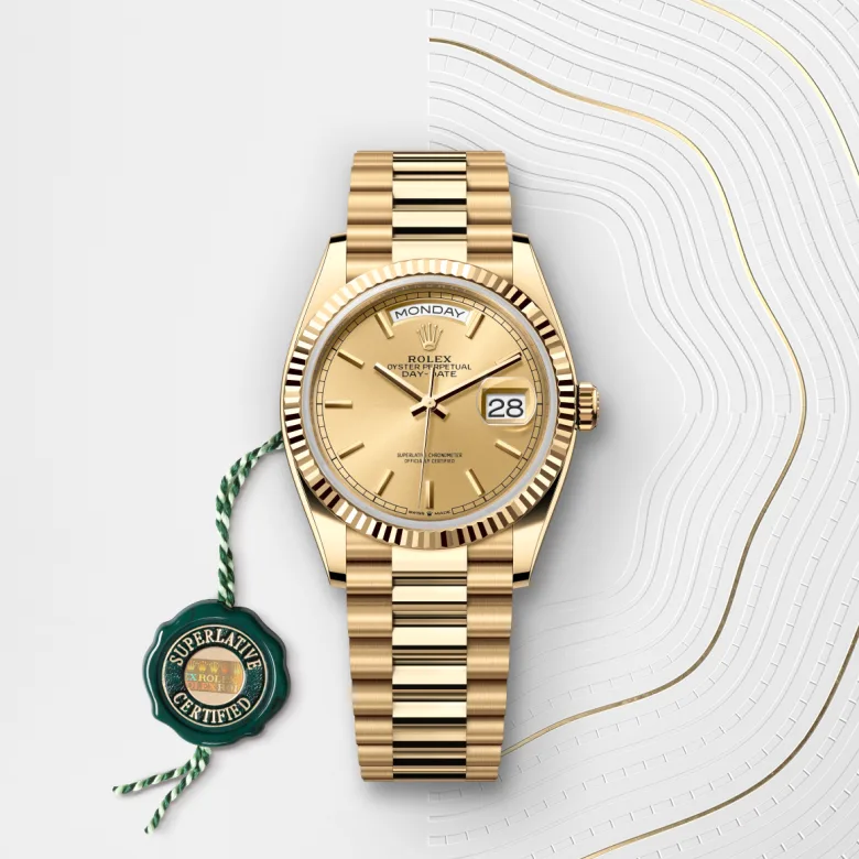 rolex day-date in 18 ct yellow gold, m128238-0045 - Chronolink