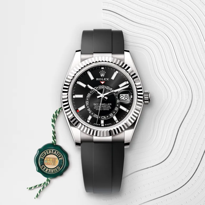 rolex sky-dweller din aur alb de 18 carate, m336239-0002 - Chronolink