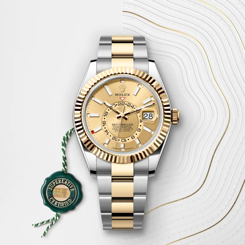 rolex sky-dweller din rolesor galben - combinație oystersteel și aur galben, m336933-0001 - Chronolink