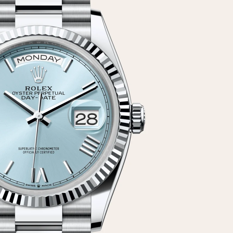 rolex day-date in platinum, m128236-0018 - Chronolink