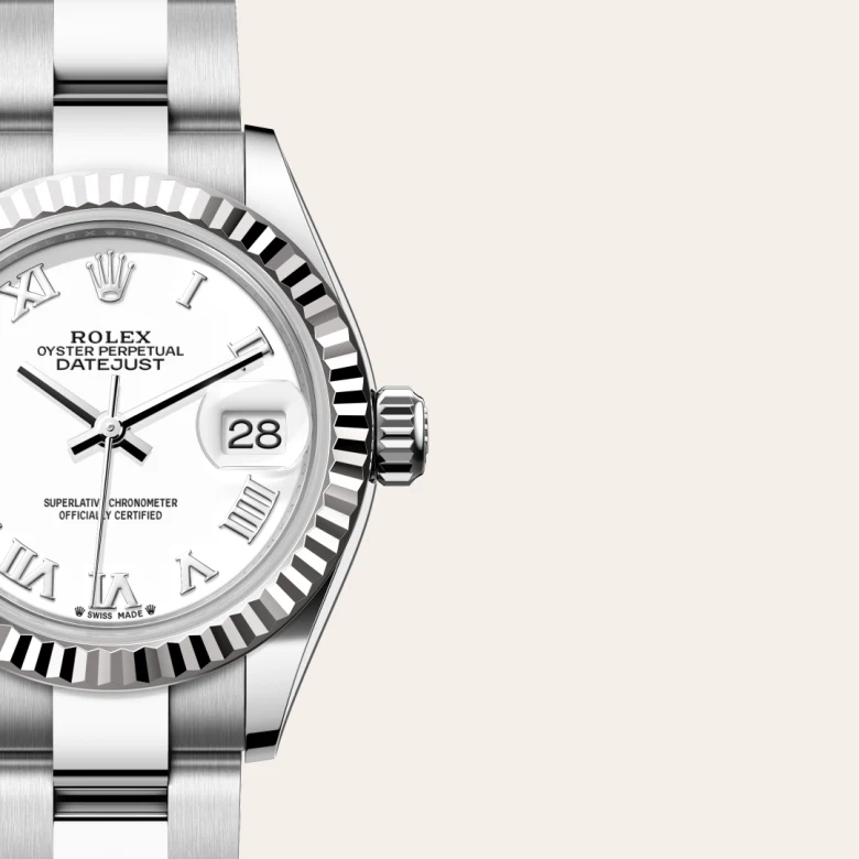 rolex lady-datejust din rolesor alb - combinație oystersteel și aur alb, m279174-0020 - Chronolink