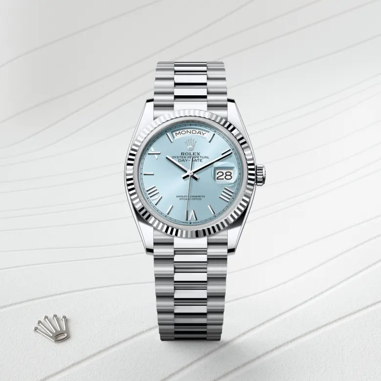 rolex day-date in platinum, m128236-0018 - Chronolink