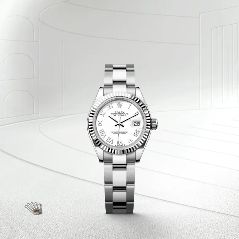 rolex lady-datejust din rolesor alb - combinație oystersteel și aur alb, m279174-0020 - Chronolink