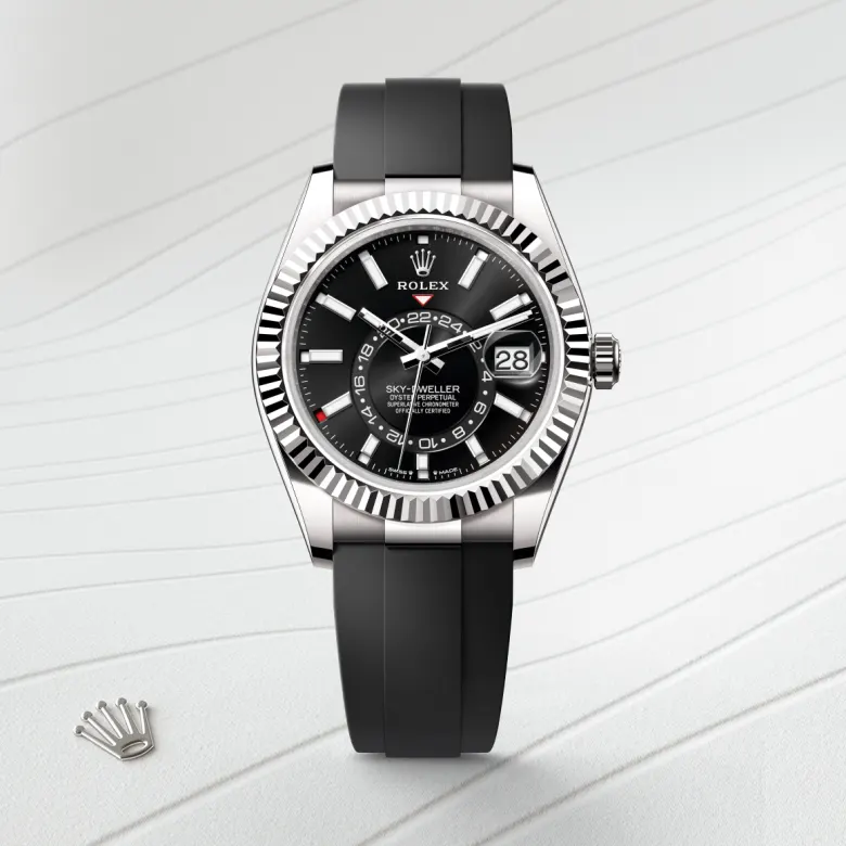 rolex sky-dweller din aur alb de 18 carate, m336239-0002 - Chronolink