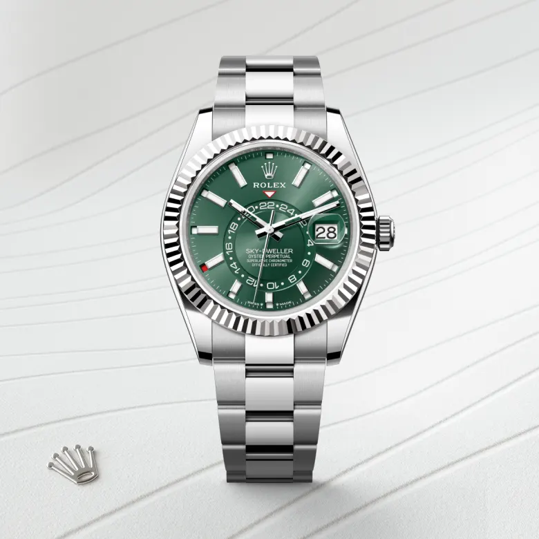 rolex sky-dweller din rolesor alb - combinație oystersteel și aur alb, m336934-0001 - Chronolink